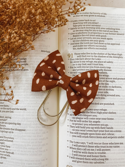 Swiss Dot-petite bow bookmark