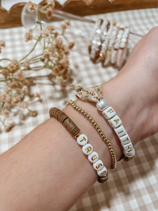 Fall faith beaded bracelets