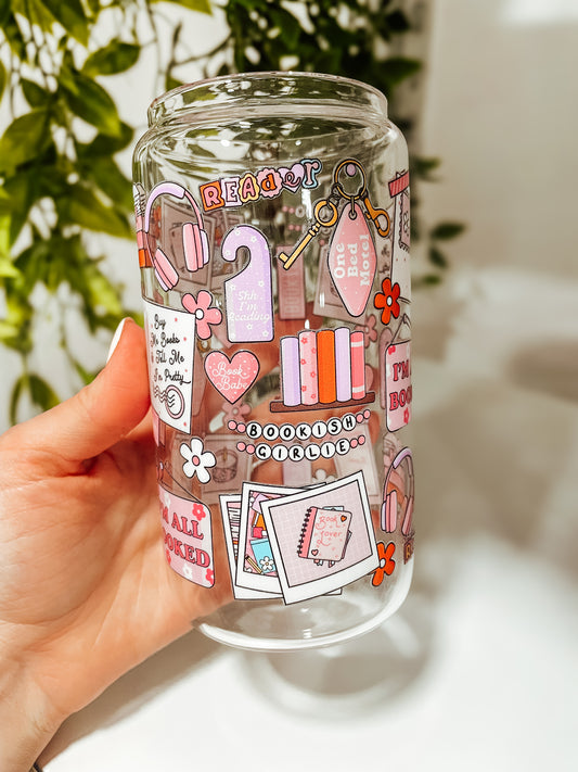 This Girl is Booked - 16 oz glass tumbler
