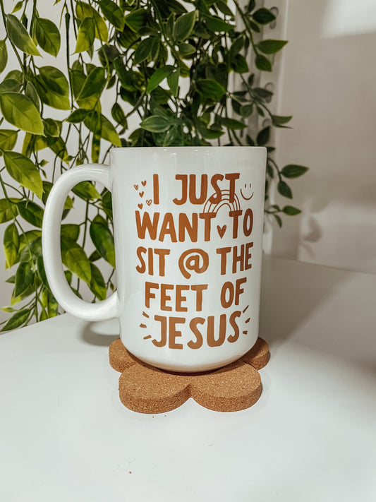 At the feet of Jesus- 15 oz mug