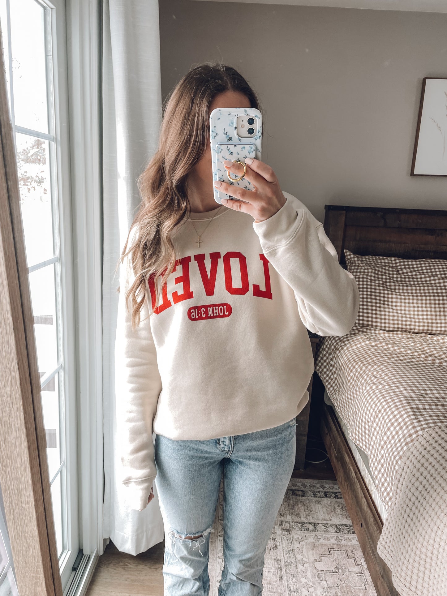 Loved Crewneck- Cream