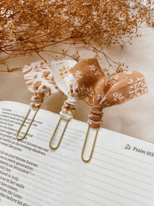 Caramel florals- set of 3 page markers