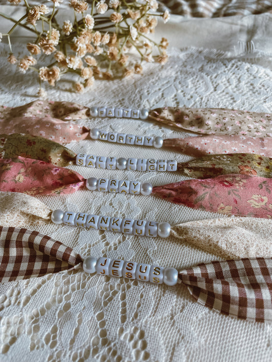 Fall Faith Fabric Bracelet