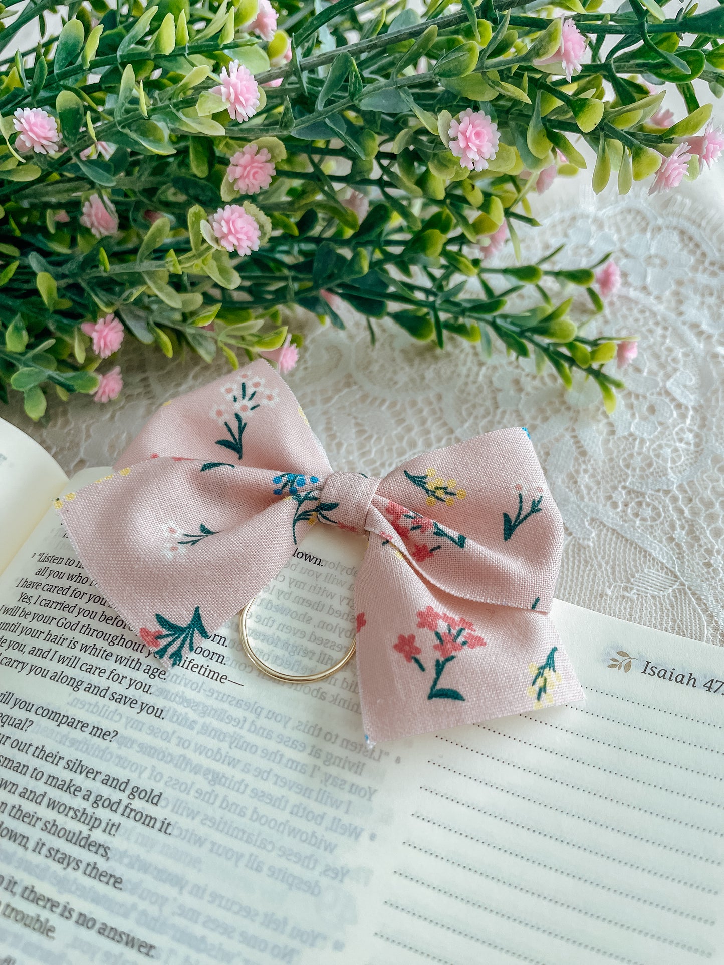 Spring Wildflowers- bow bookmark