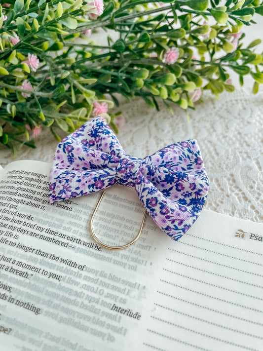 Lilies in Bloom- petite bow bookmark