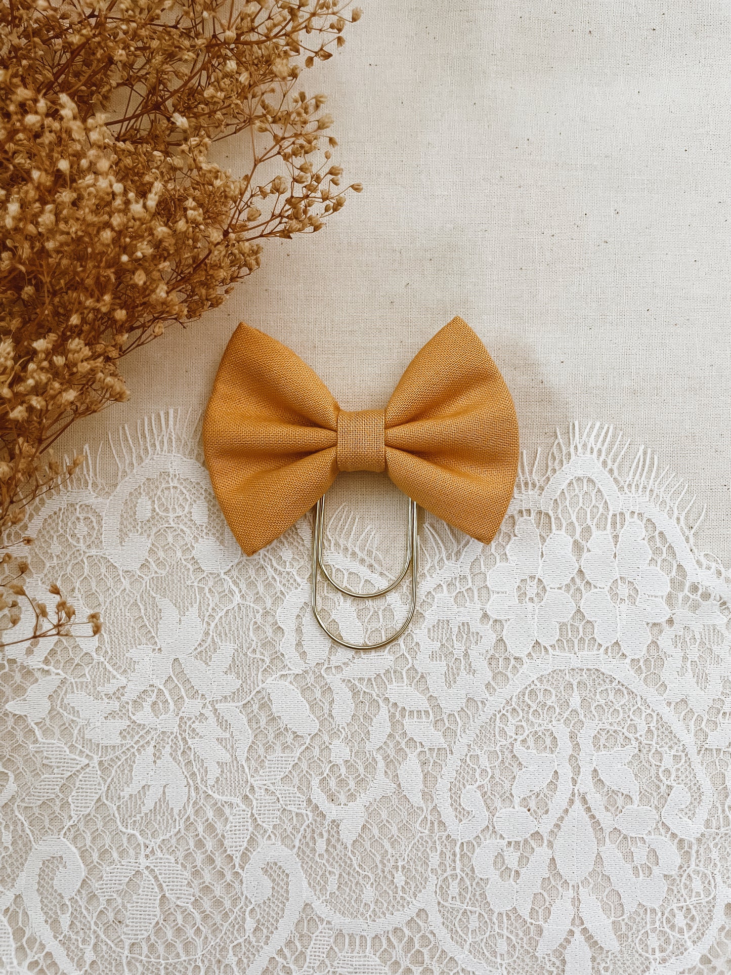 Marigold-petite bow bookmark