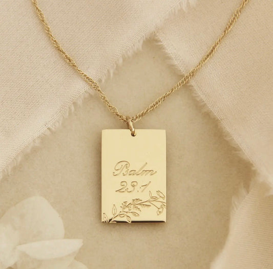 Psalm 23:1 necklace, the Lord is my Shepherd