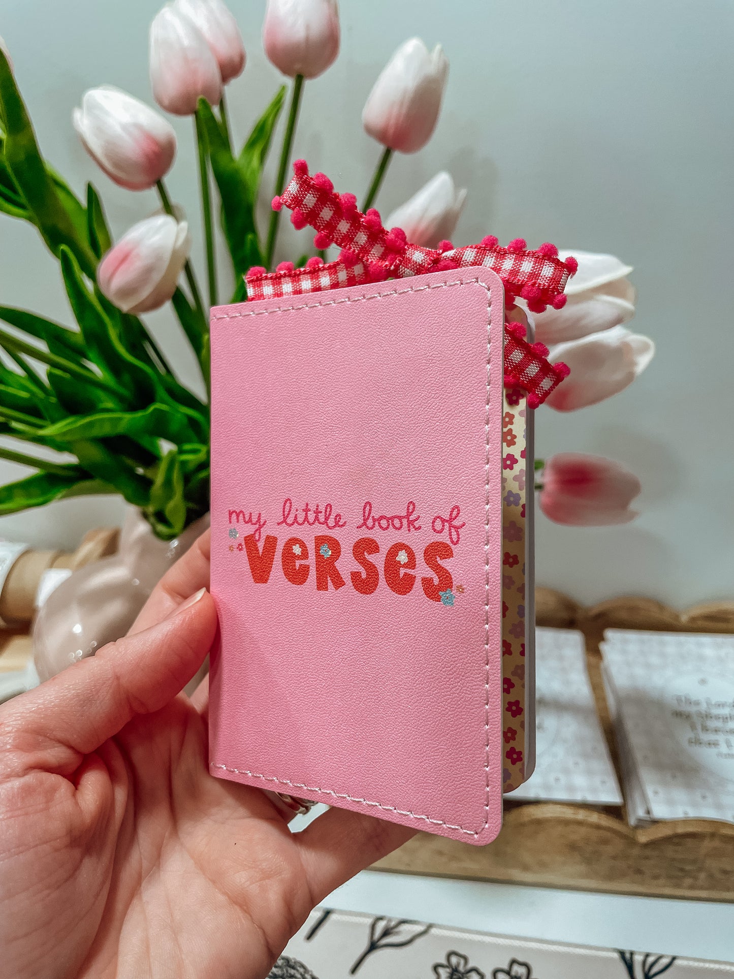 Little Verse Book Bubblegum + ribbon bookmark set