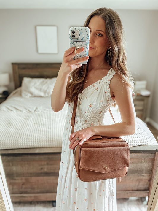 Brown Crossbody Bible Bag