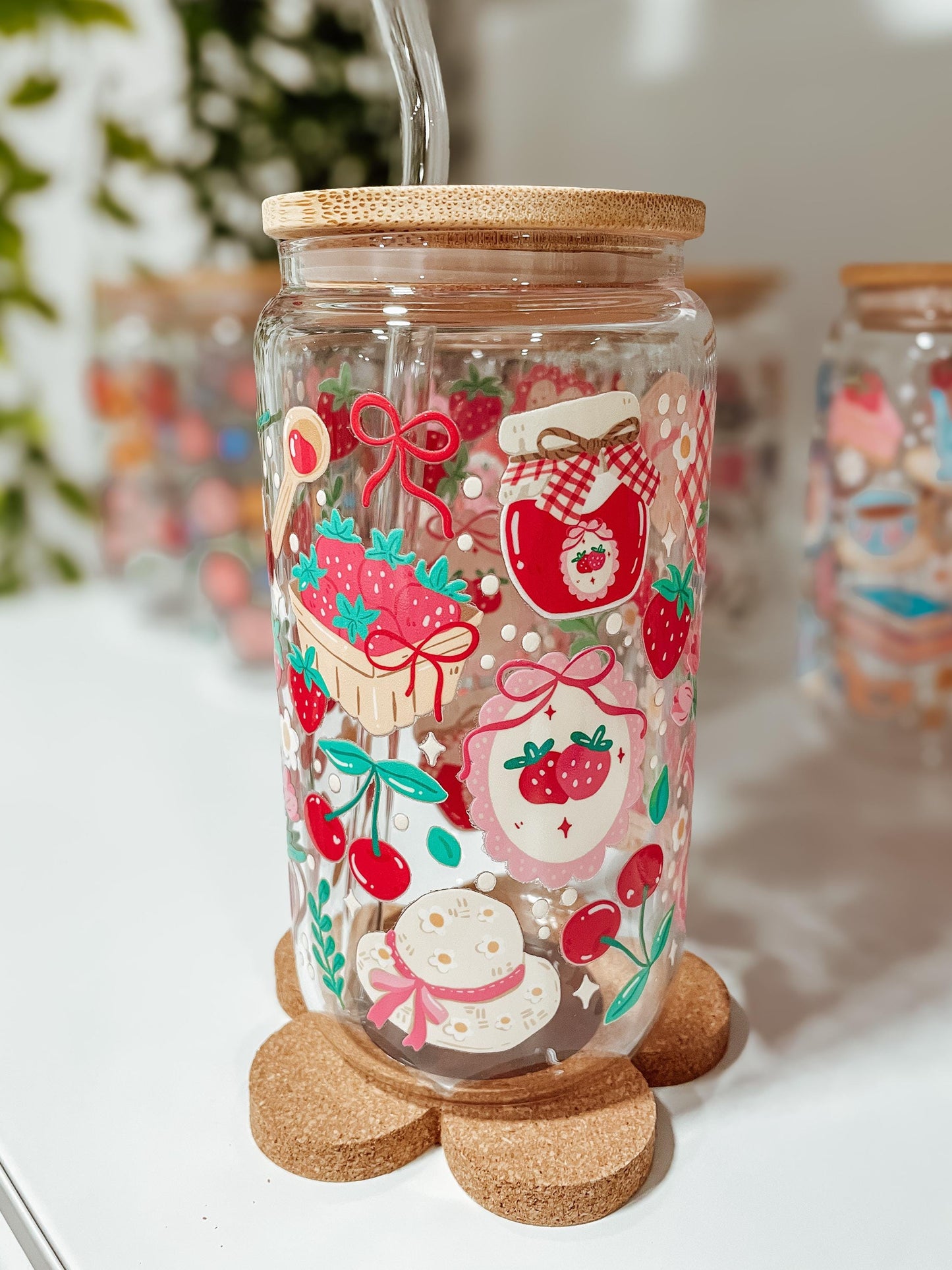 Berry Sweet - 16oz glass tumbler