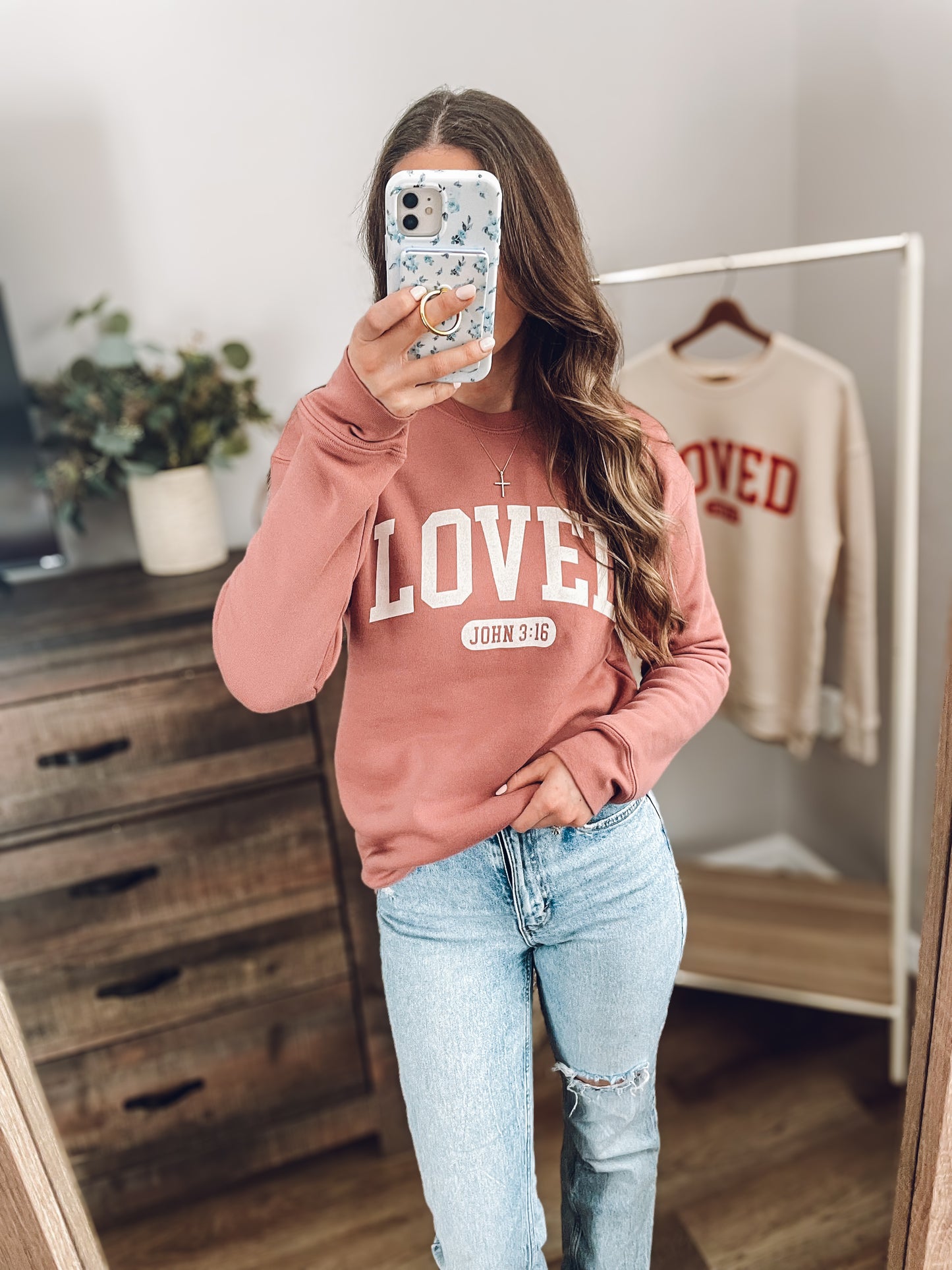 Loved Crewneck- Mauve