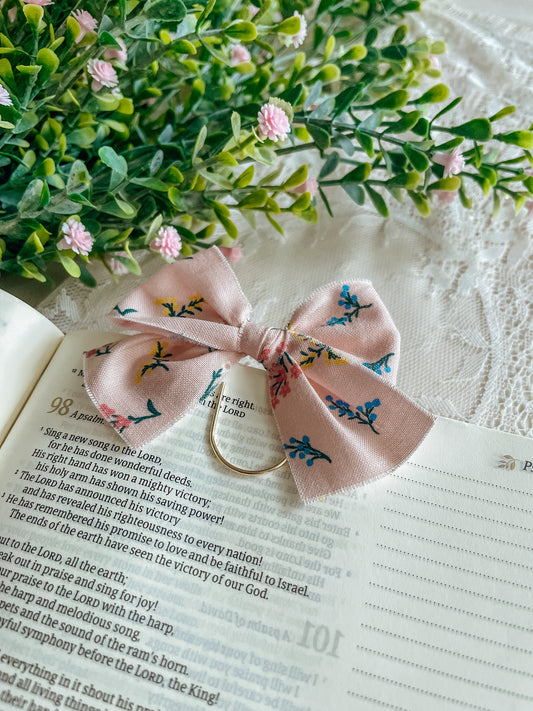 Spring Wildflowers- bow bookmark