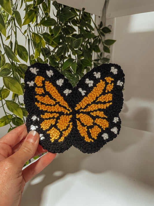 Butterfly mug rug coaster