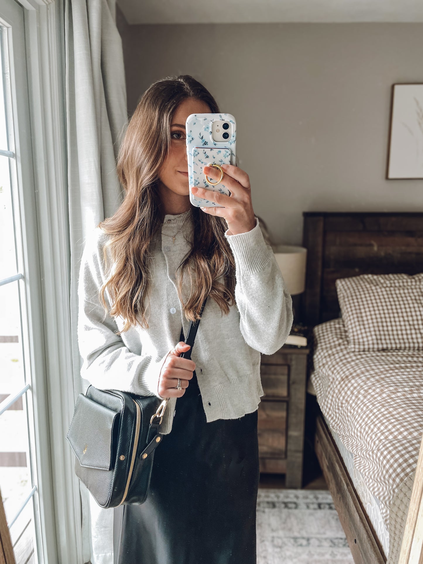 Black Crossbody Bible Bag