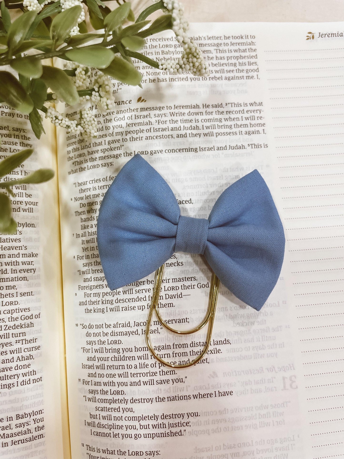 Bluebell- petite bow bookmark