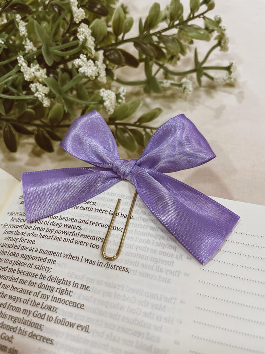 Satin Purple ~ ribbon bookmark
