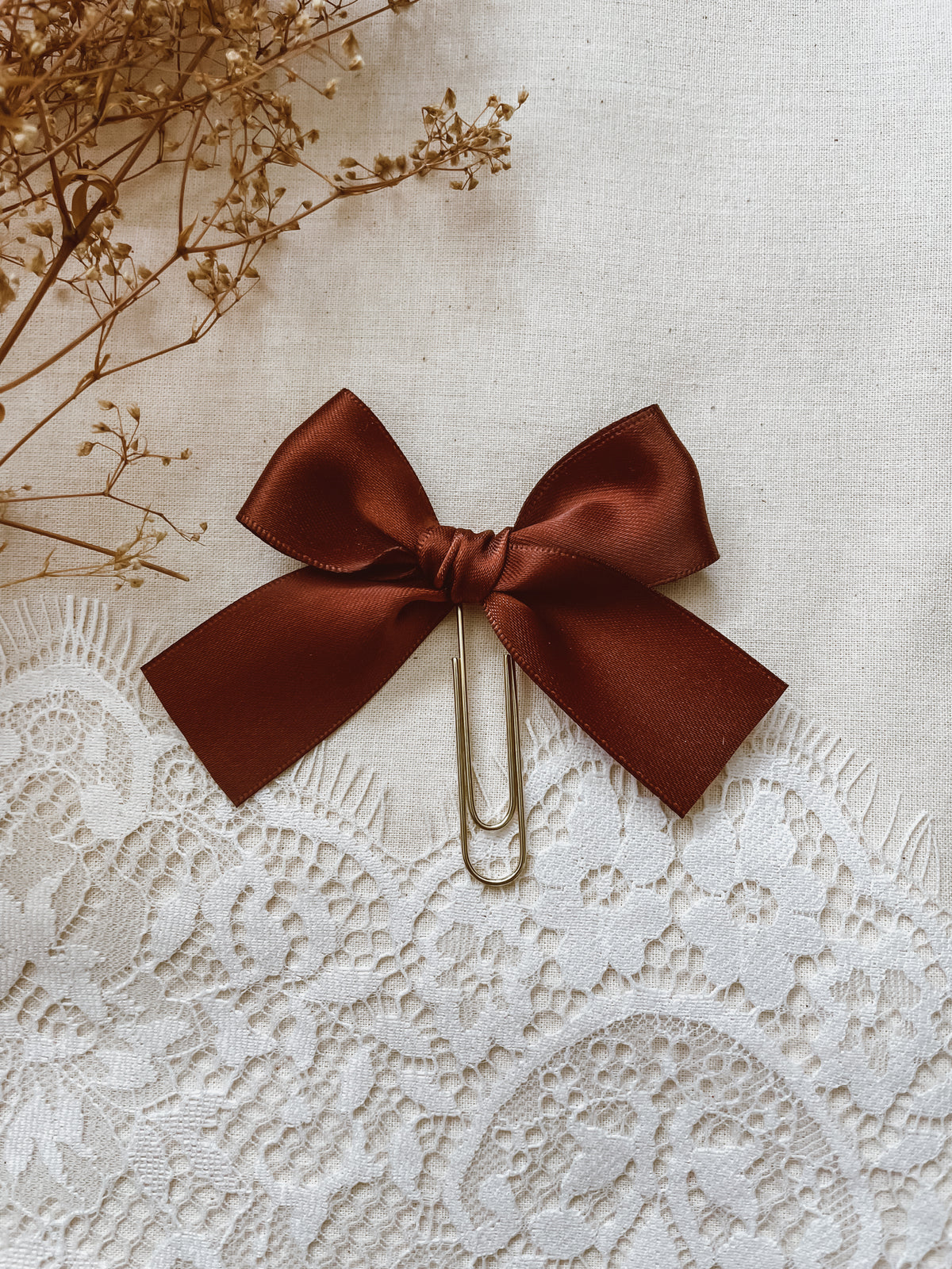 Satin Chestnut- ribbon bookmark