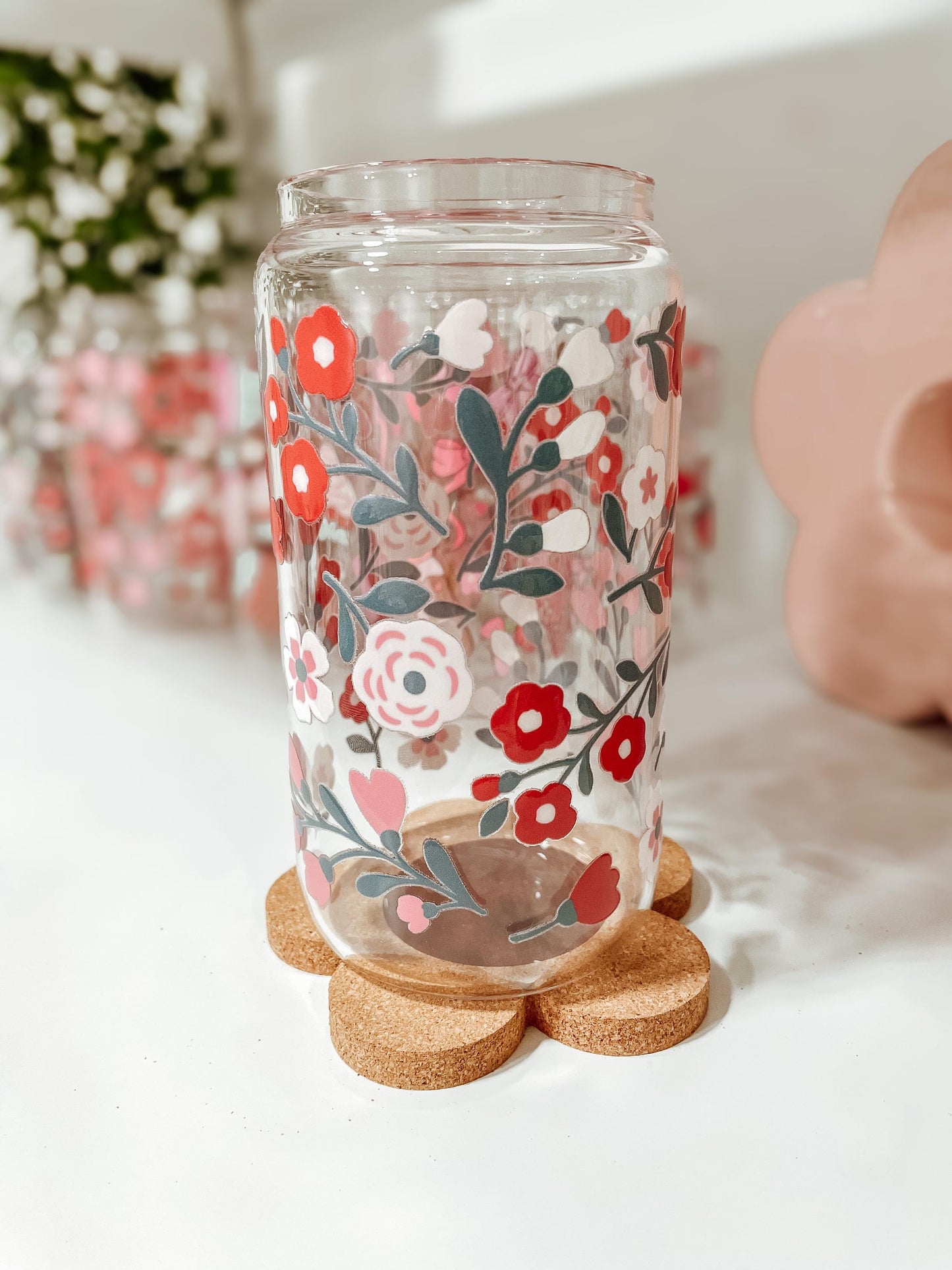 Rose Garden - 16oz glass tumbler