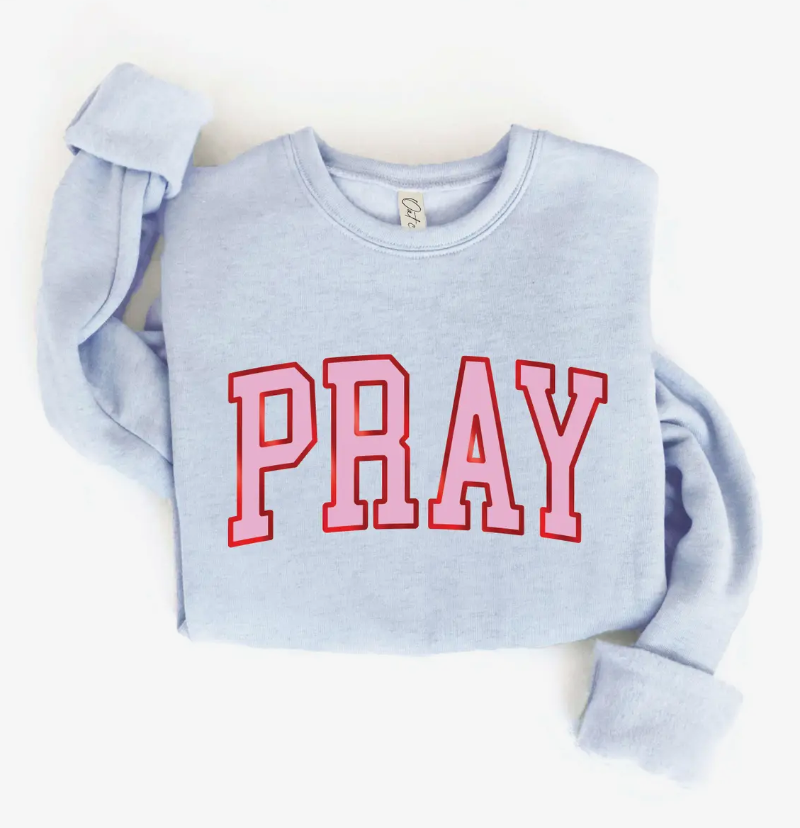 Pray Crew- Powder Blue