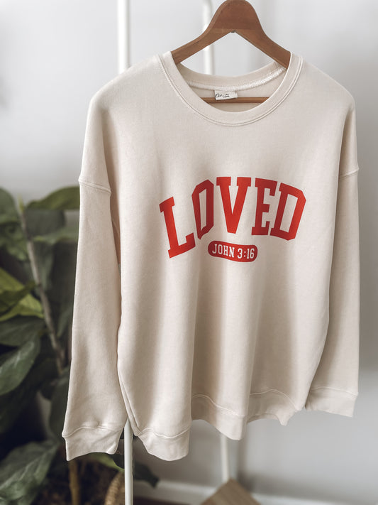 Loved Crewneck- Cream