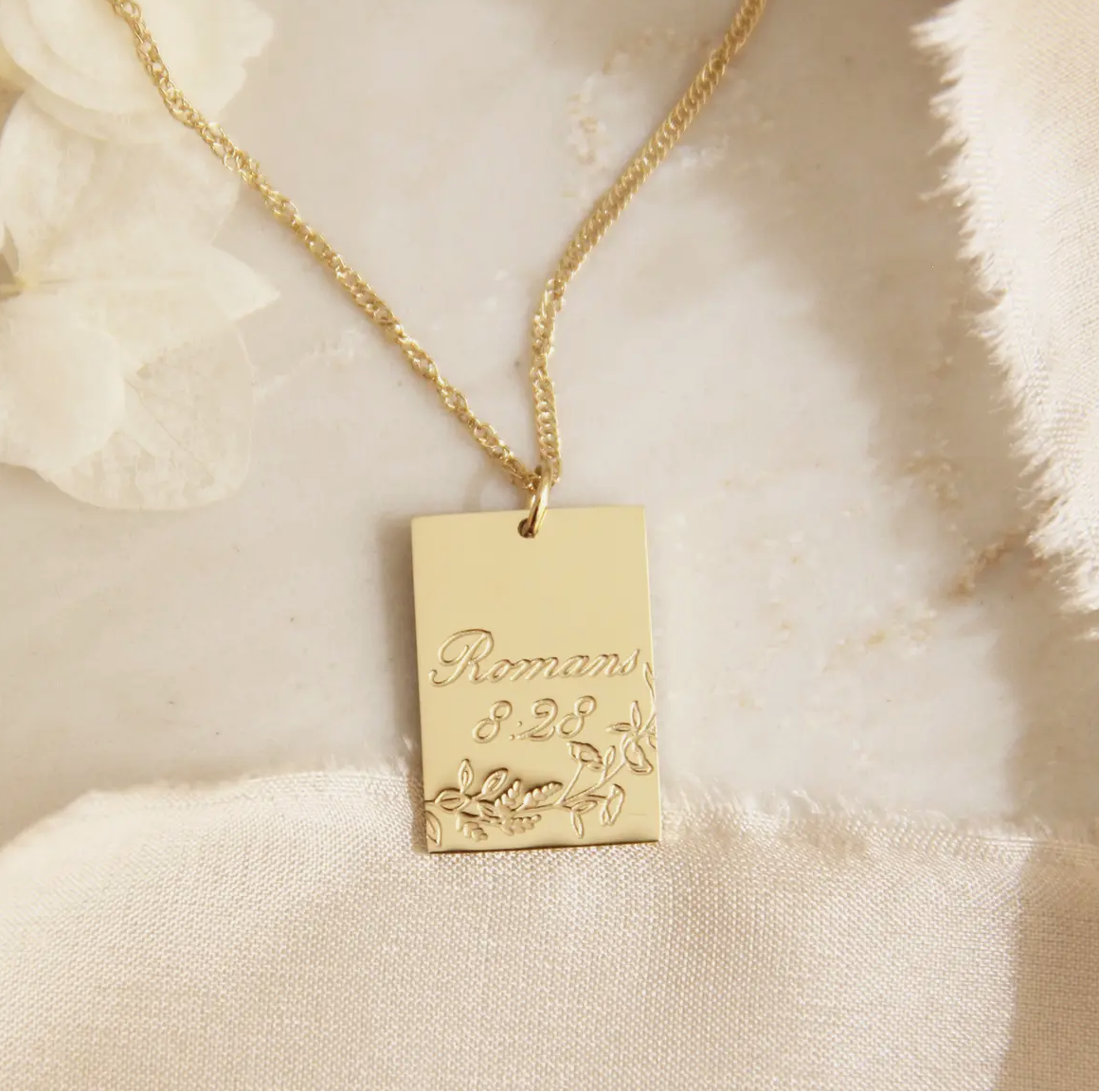 Romans 8:28 Necklace, All Things Work Together For Good