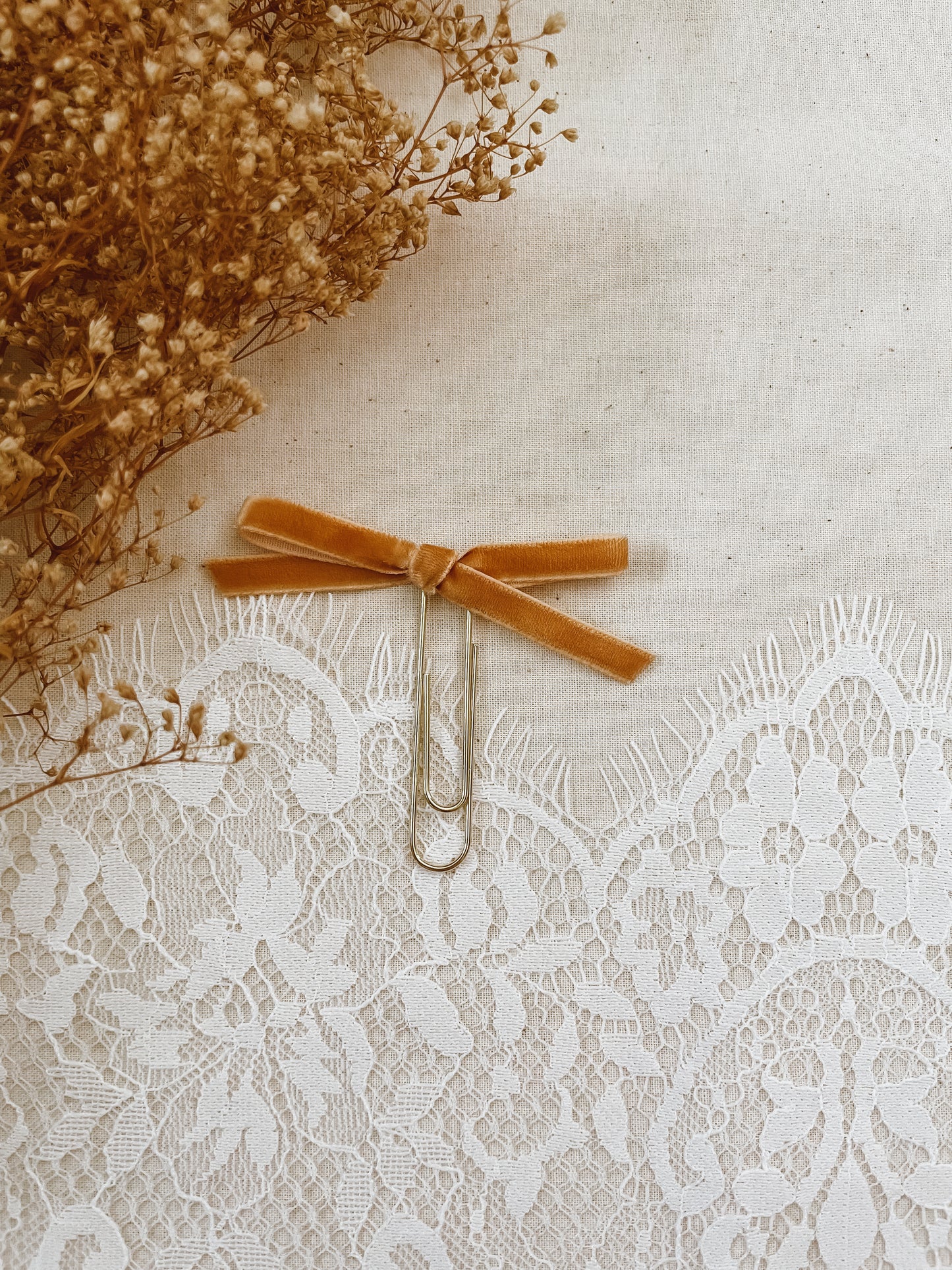 Honey- velvet ribbon bookmark