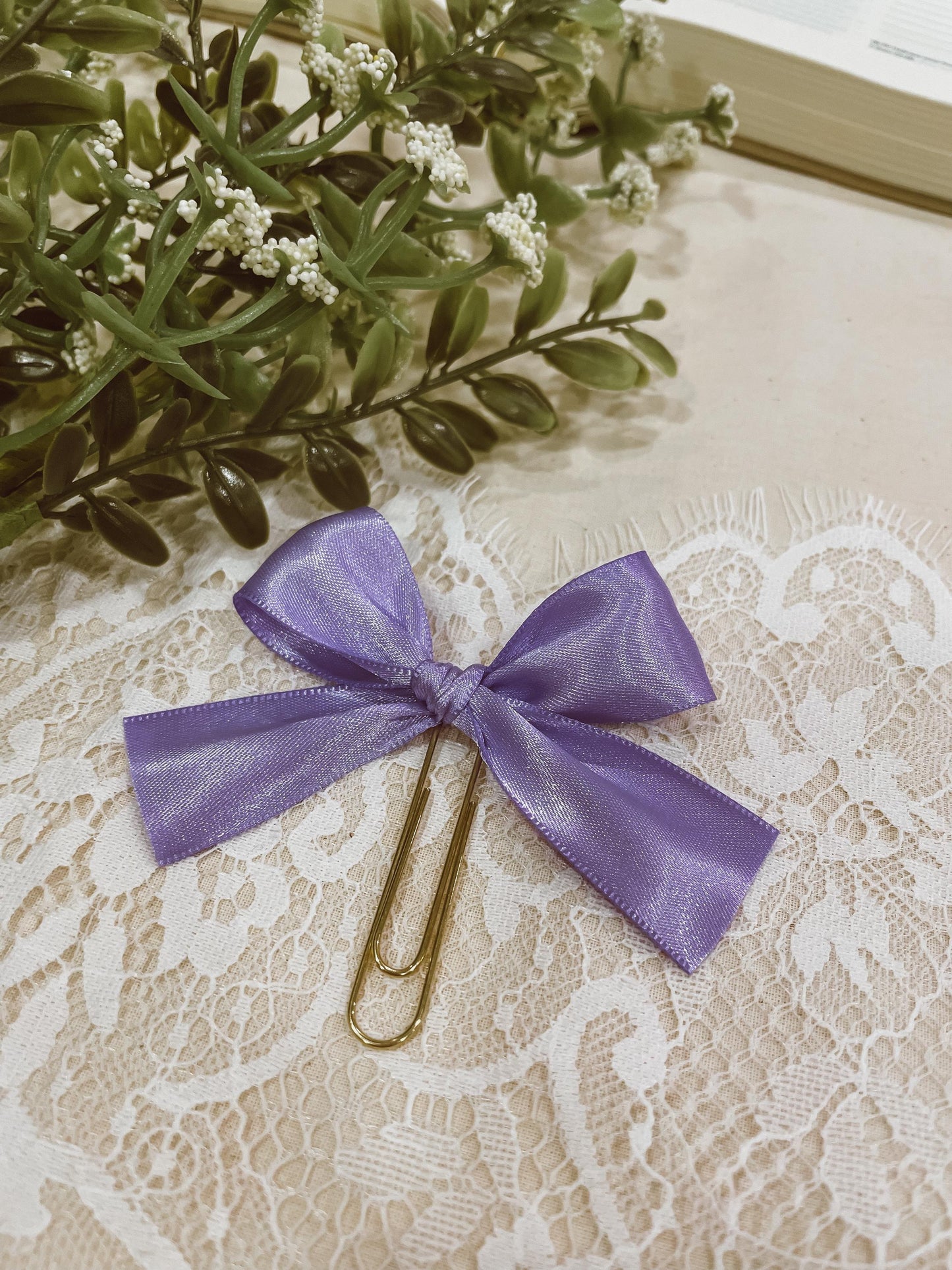Satin Purple ~ ribbon bookmark
