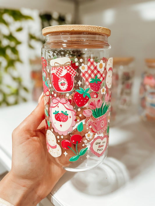 Berry Sweet - 16oz glass tumbler