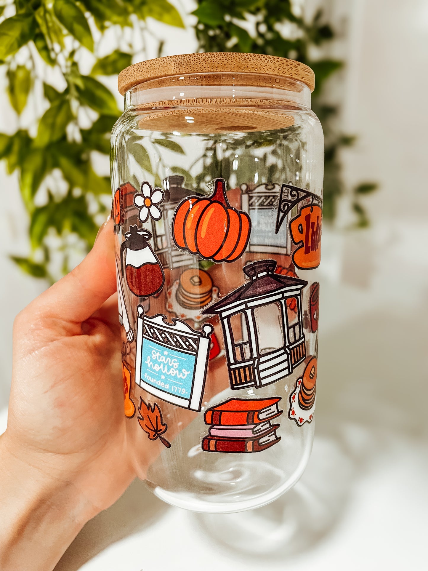 Autumn in Stars Hollow-16oz glass tumbler