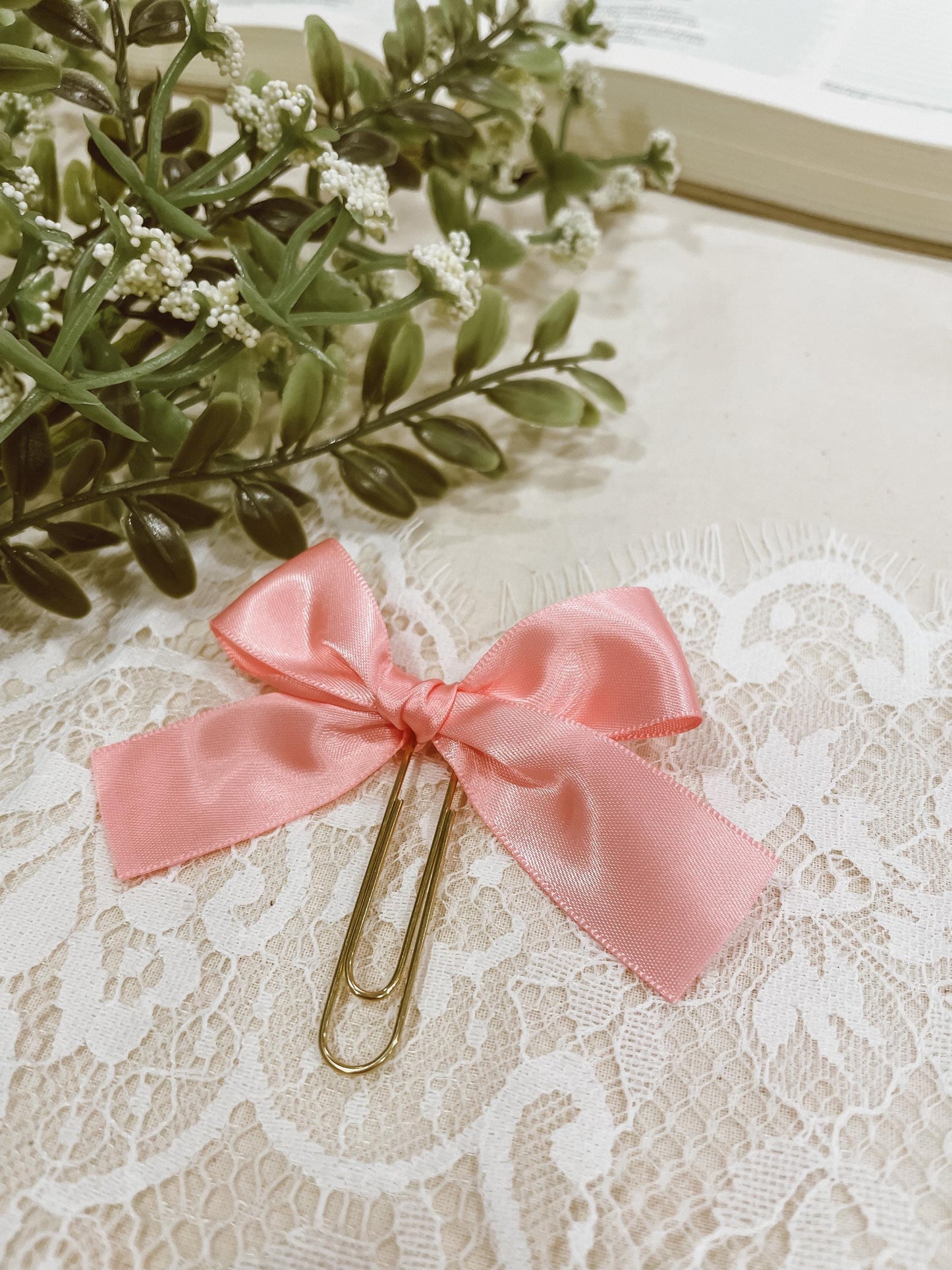 Satin Rose ~ ribbon bookmark