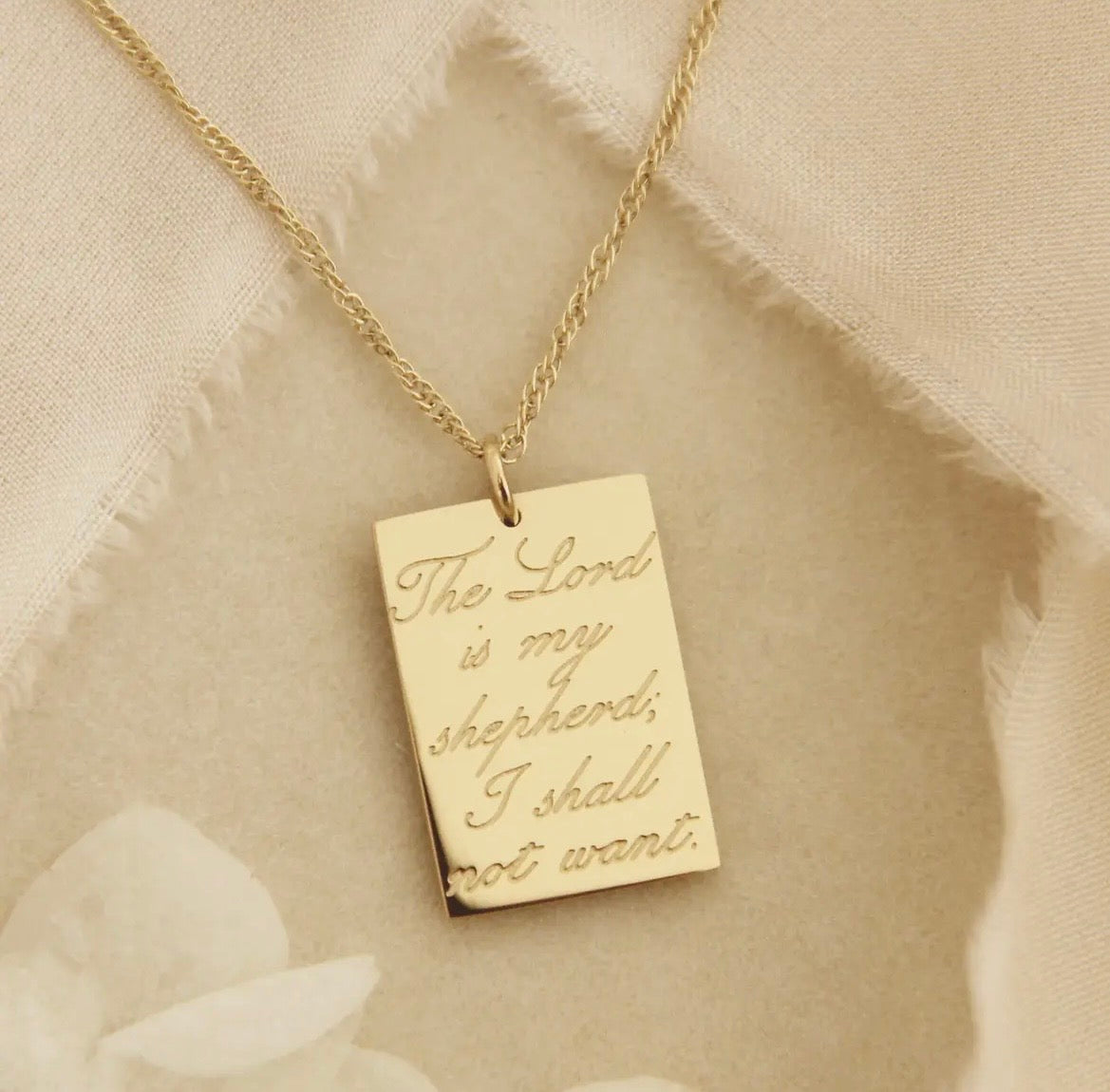 Psalm 23:1 necklace, the Lord is my Shepherd