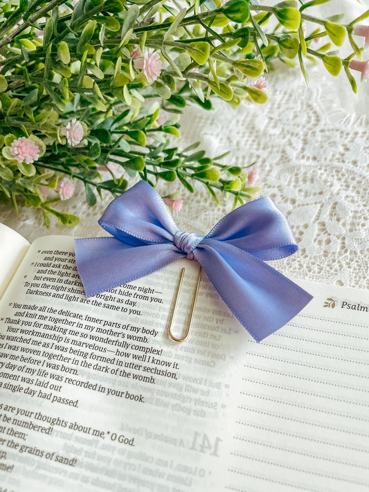 Satin Purple ~ ribbon bookmark