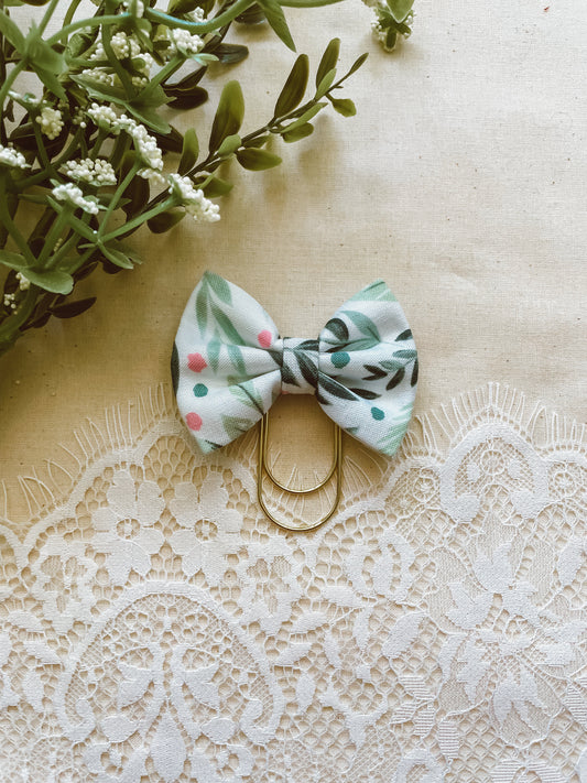 Eucalyptus- petite bow bookmark