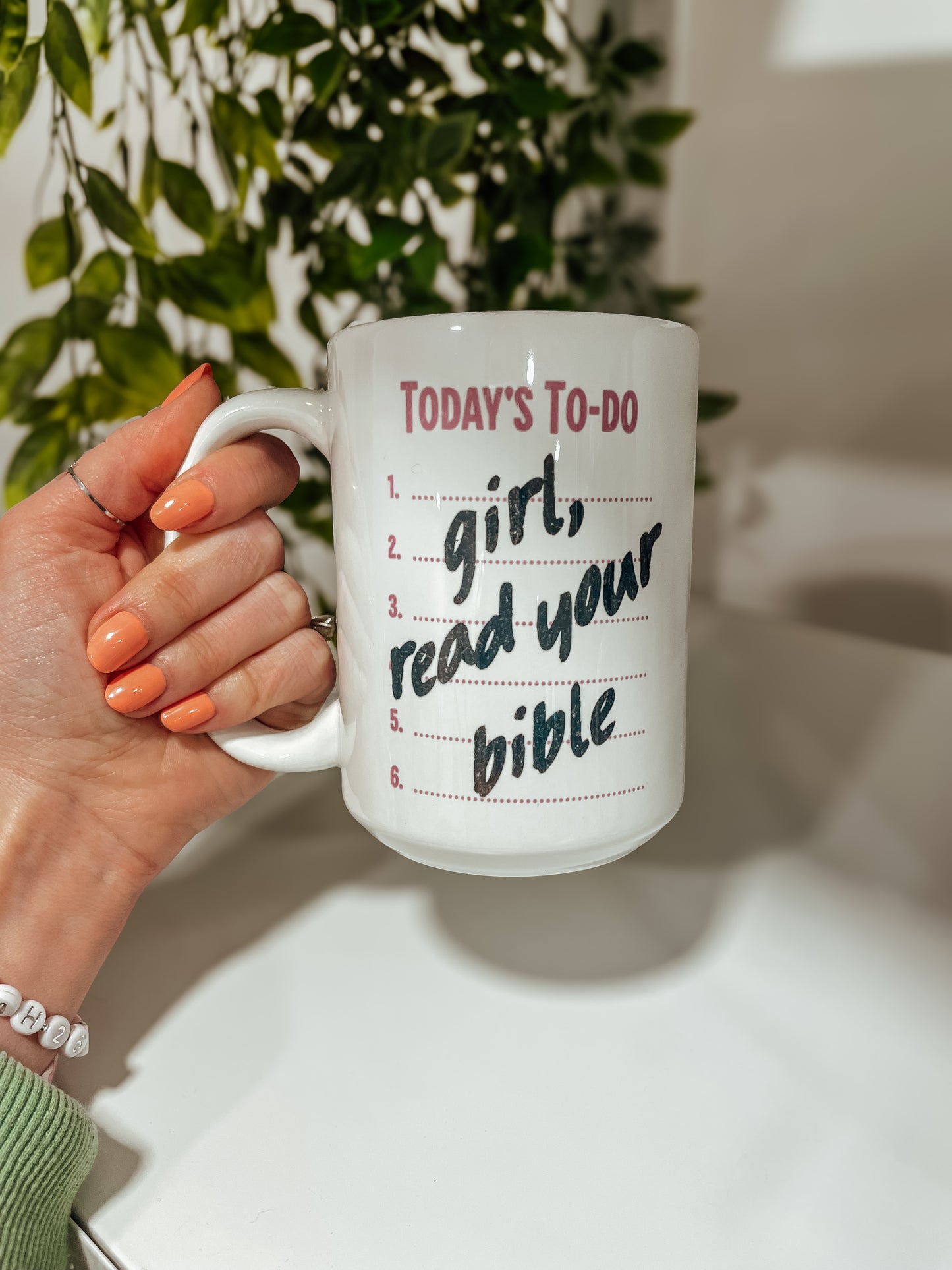Girl Read Your Bible- 15oz mug rug