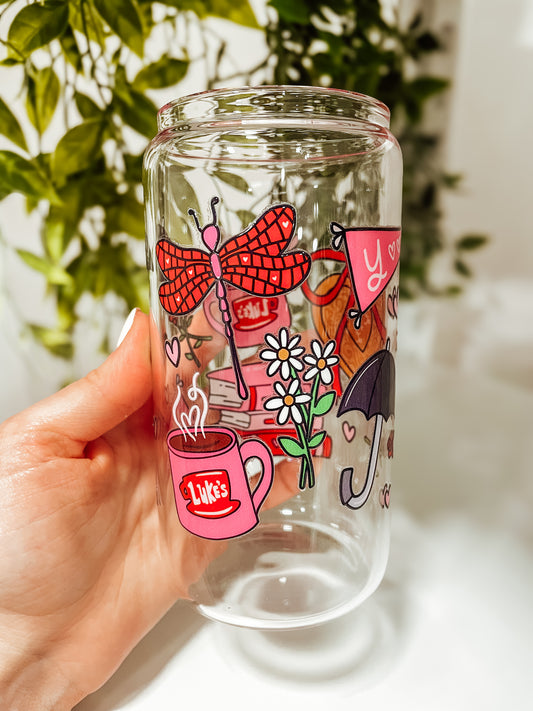 Valentine Gilmore- 16 oz glass tumbler