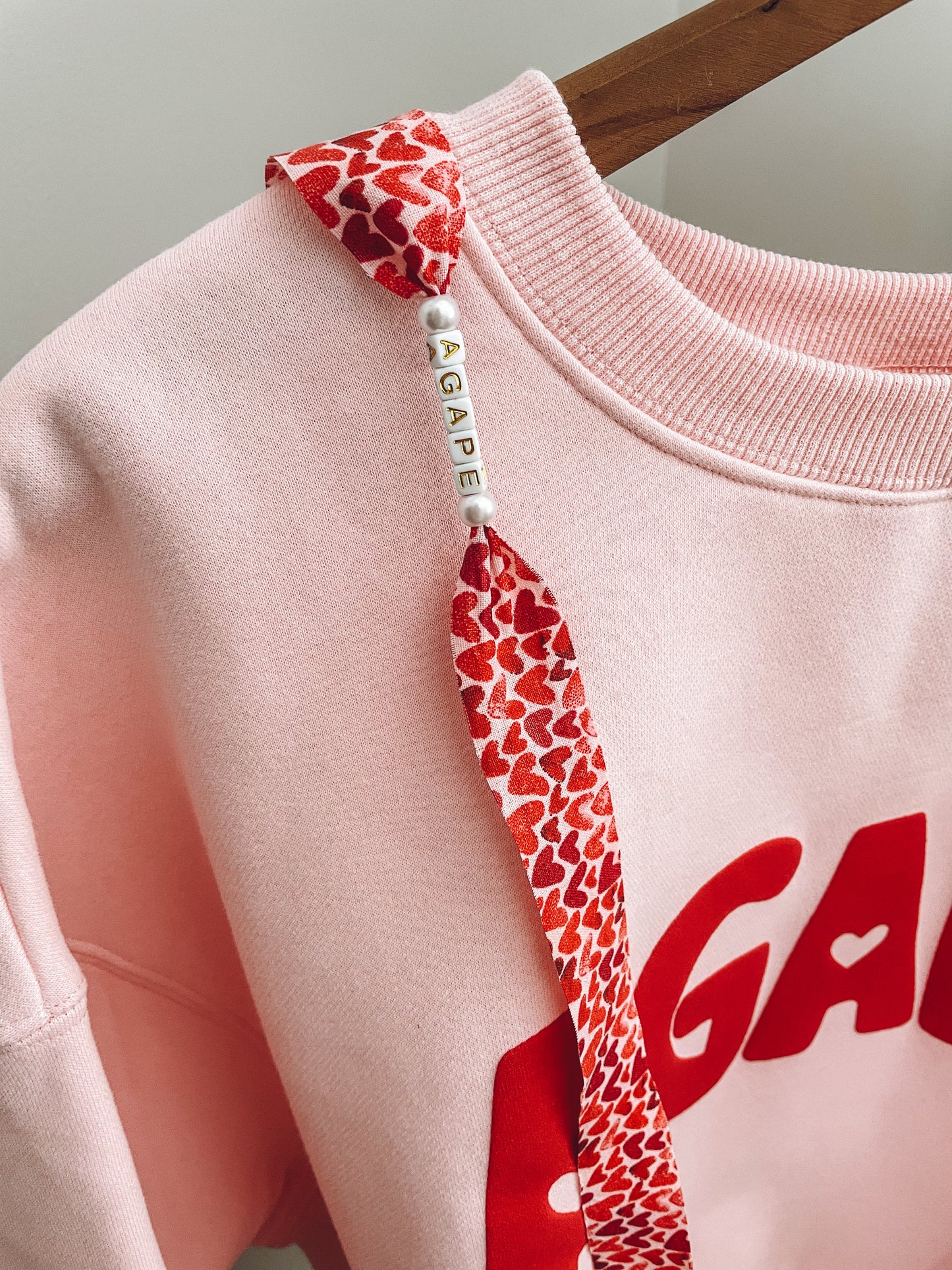 Agape Crop Crew + Bracelet set