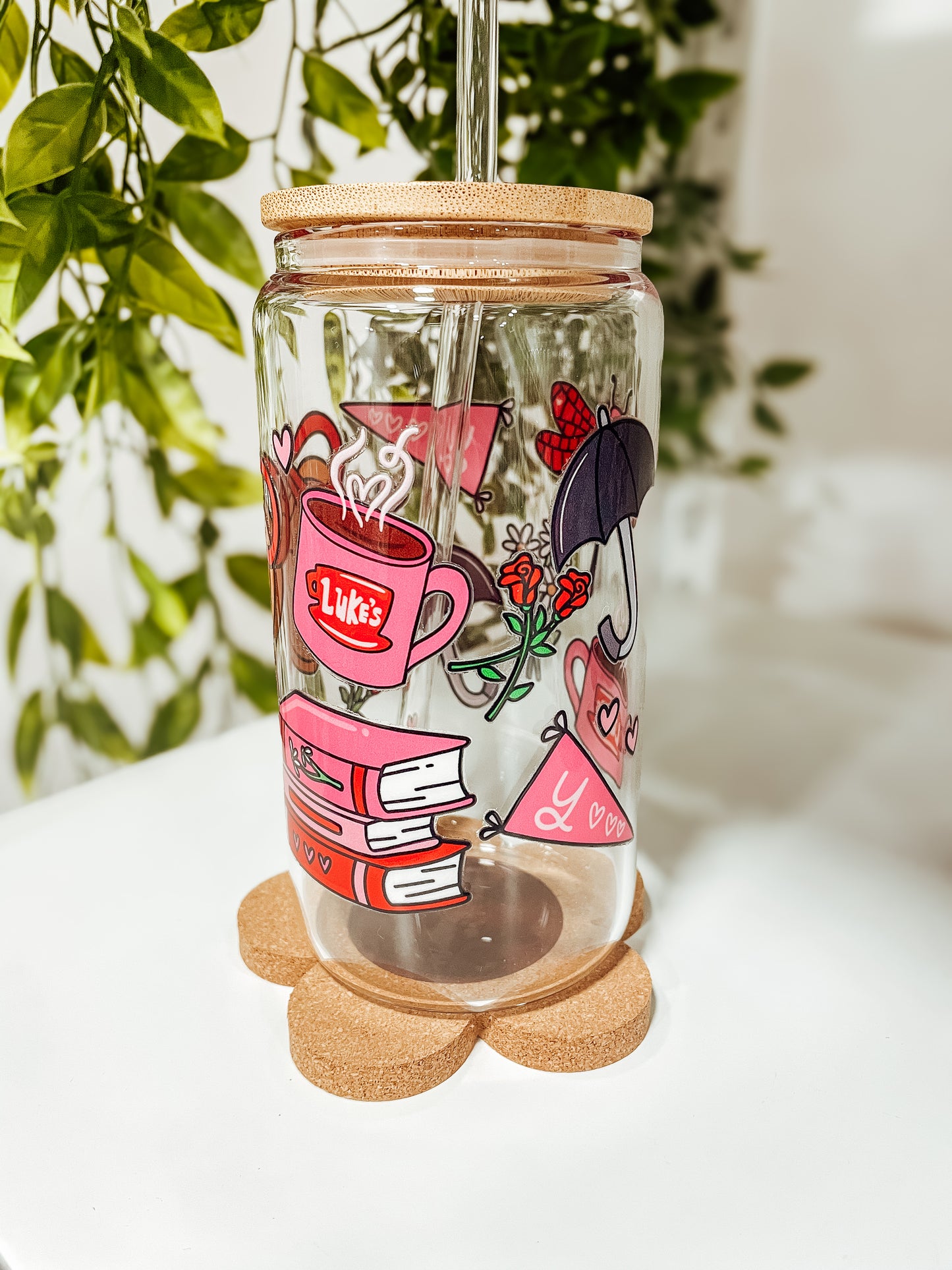 Valentine Gilmore- 16 oz glass tumbler