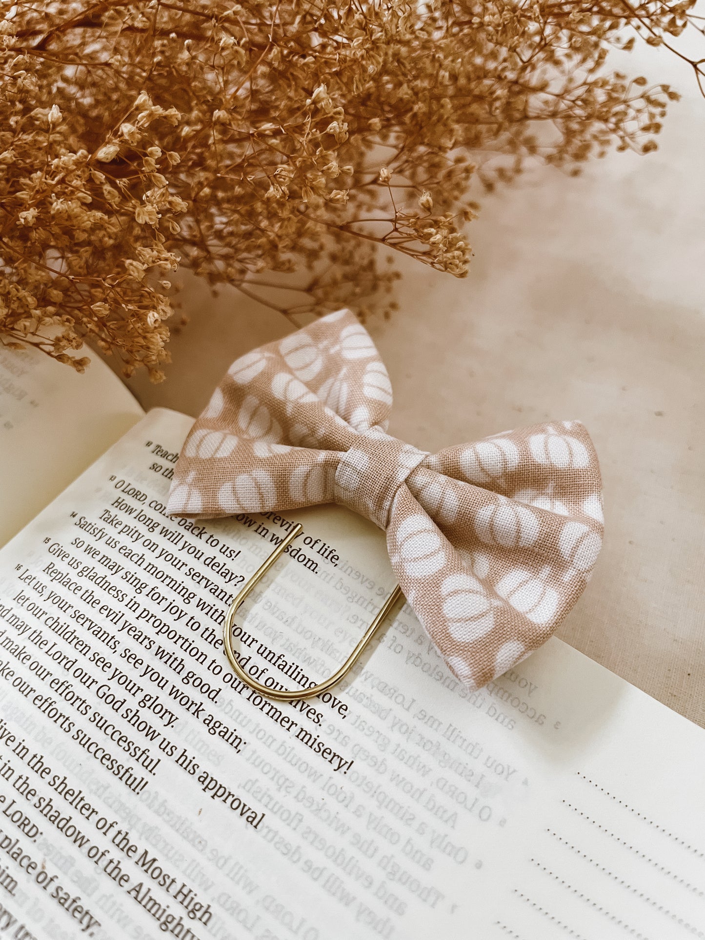 Pumpkin Spice-petite bow bookmark