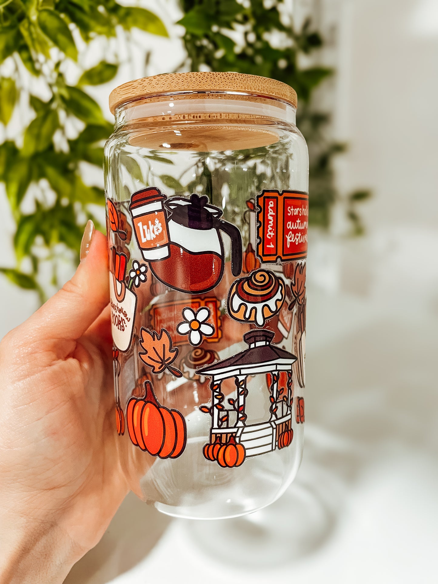 Autumn Festival- 16oz glass tumbler