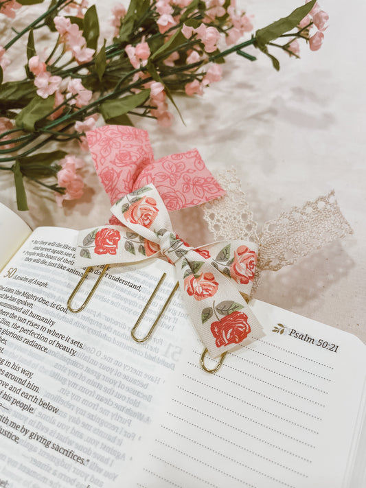 Delicate Rose- set of 3 page markers