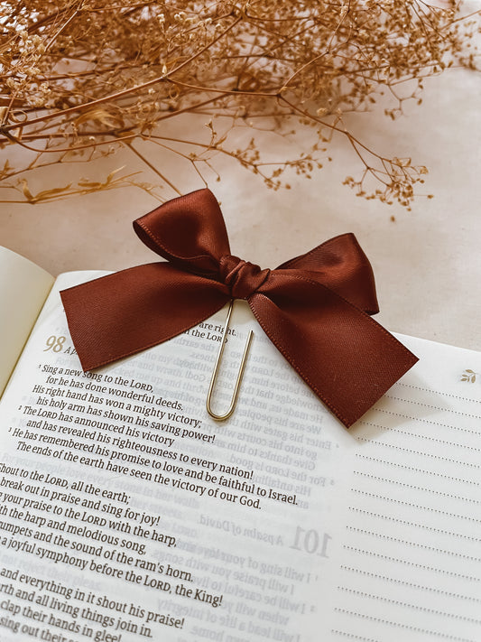 Satin Chestnut- ribbon bookmark