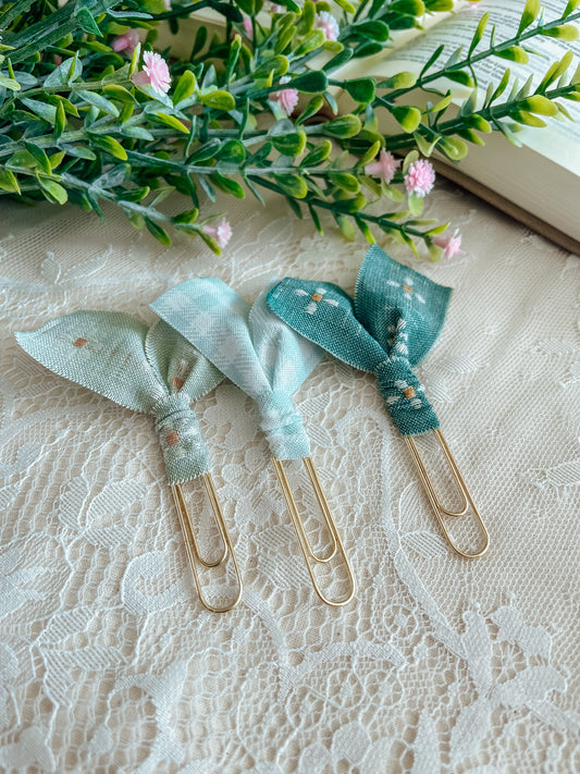 Minted Sage florals ~ set of 3 page markers