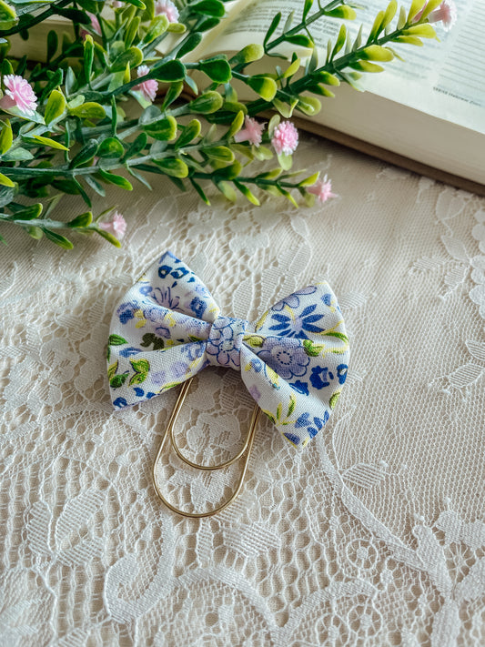 Wild Lavender- petite bow bookmark