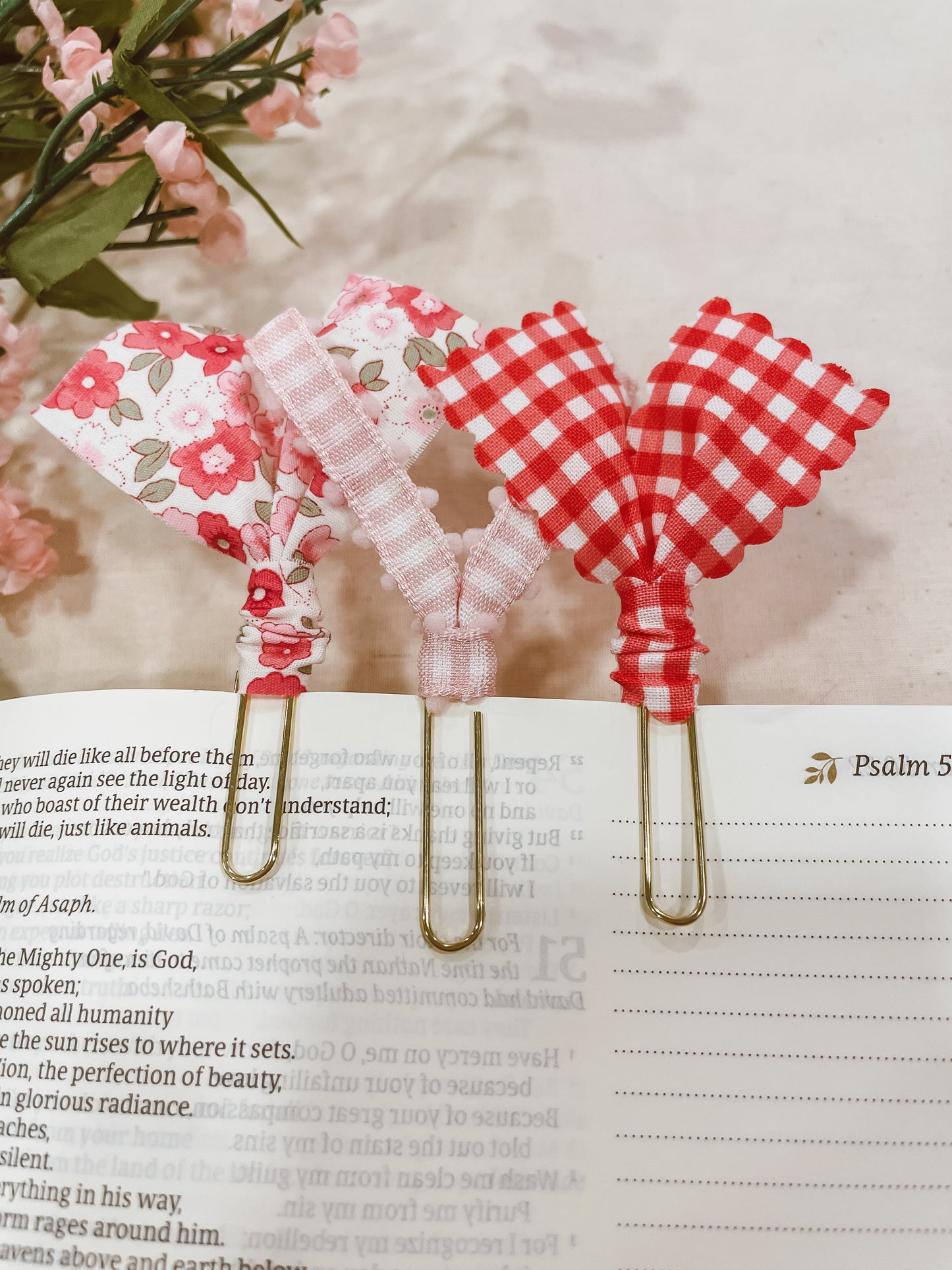 Blush Rose- set of 3 page markers