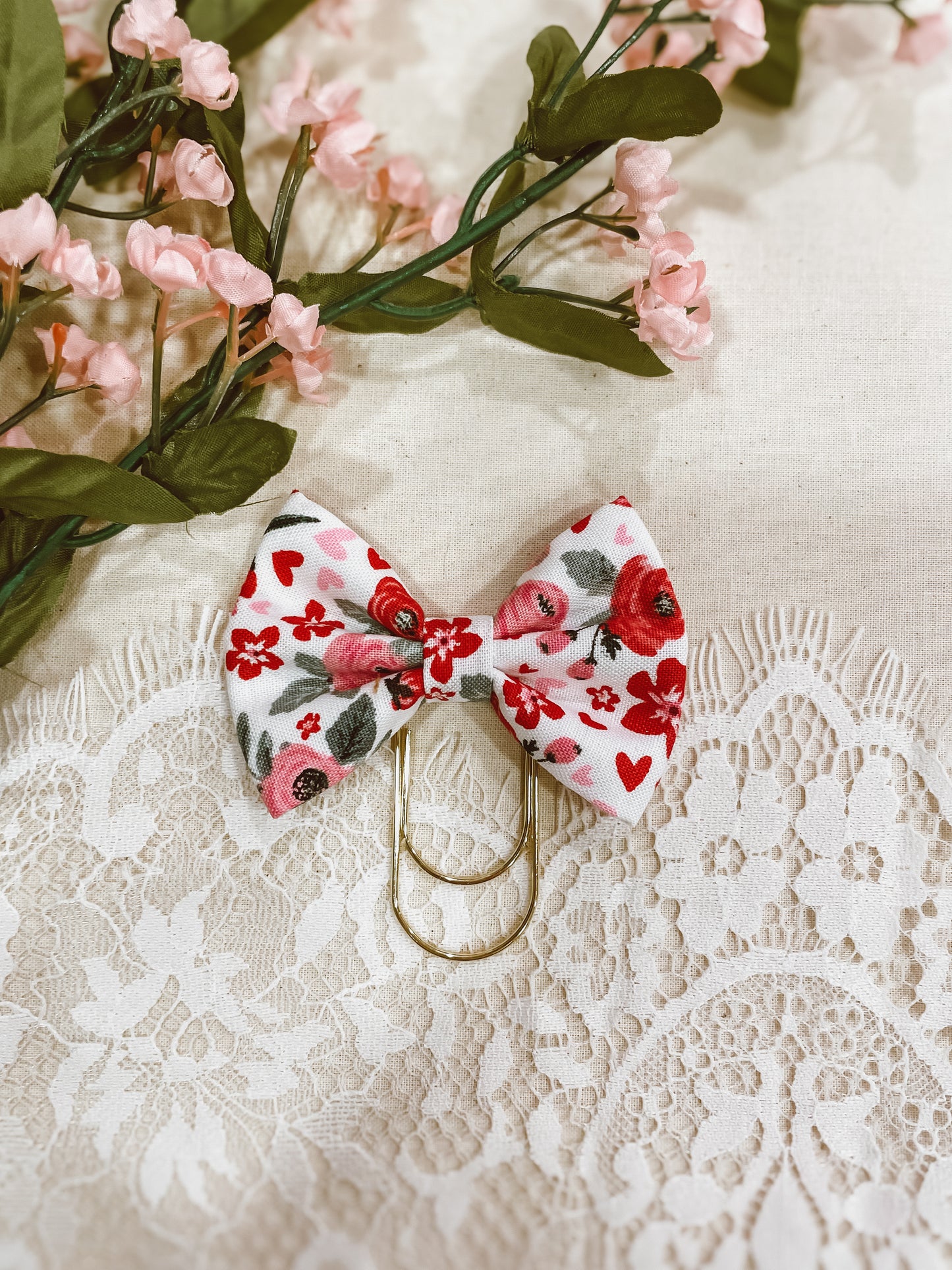 Roses are Red- petite bow bookmark