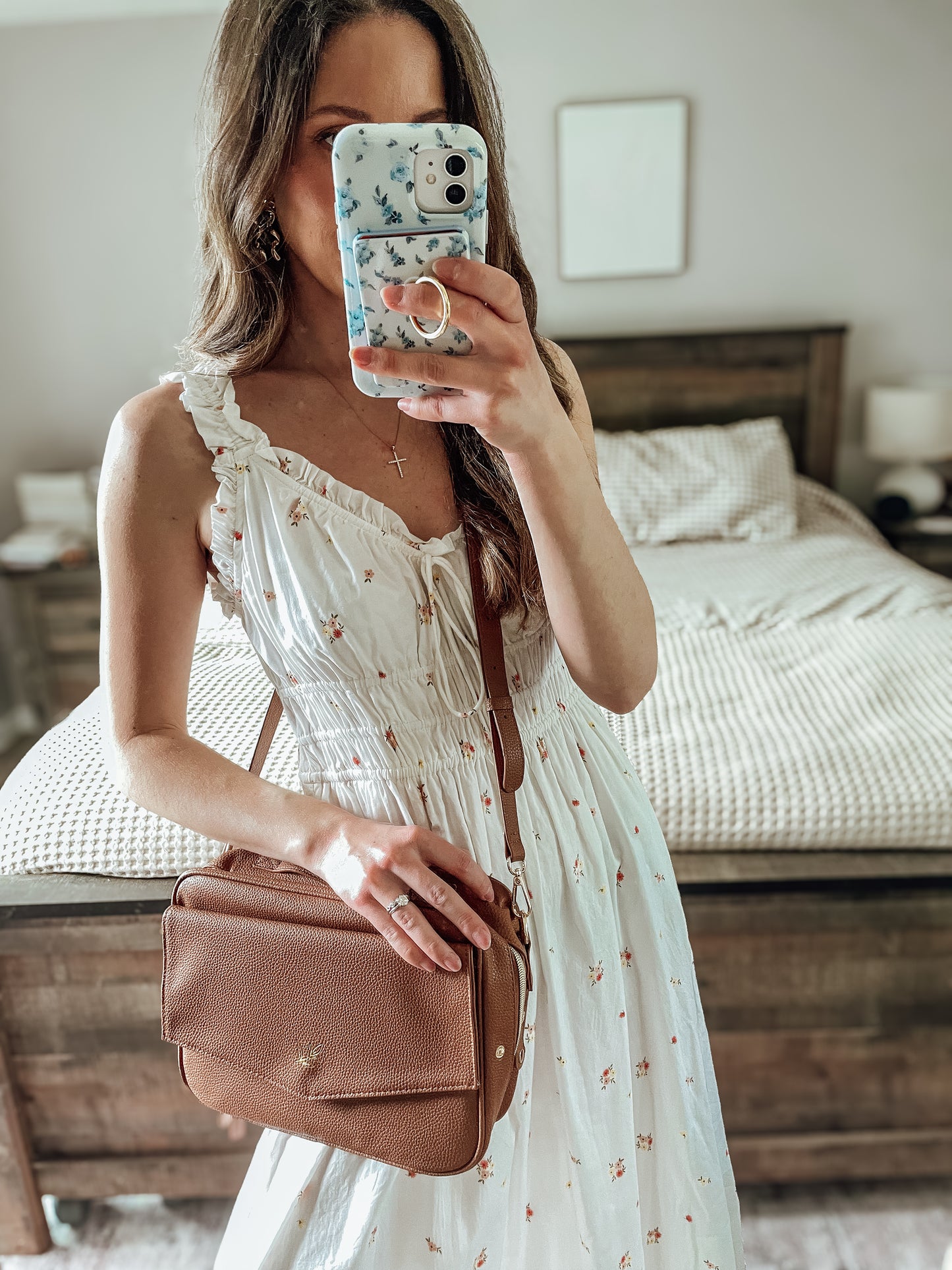 Brown Crossbody Bible Bag