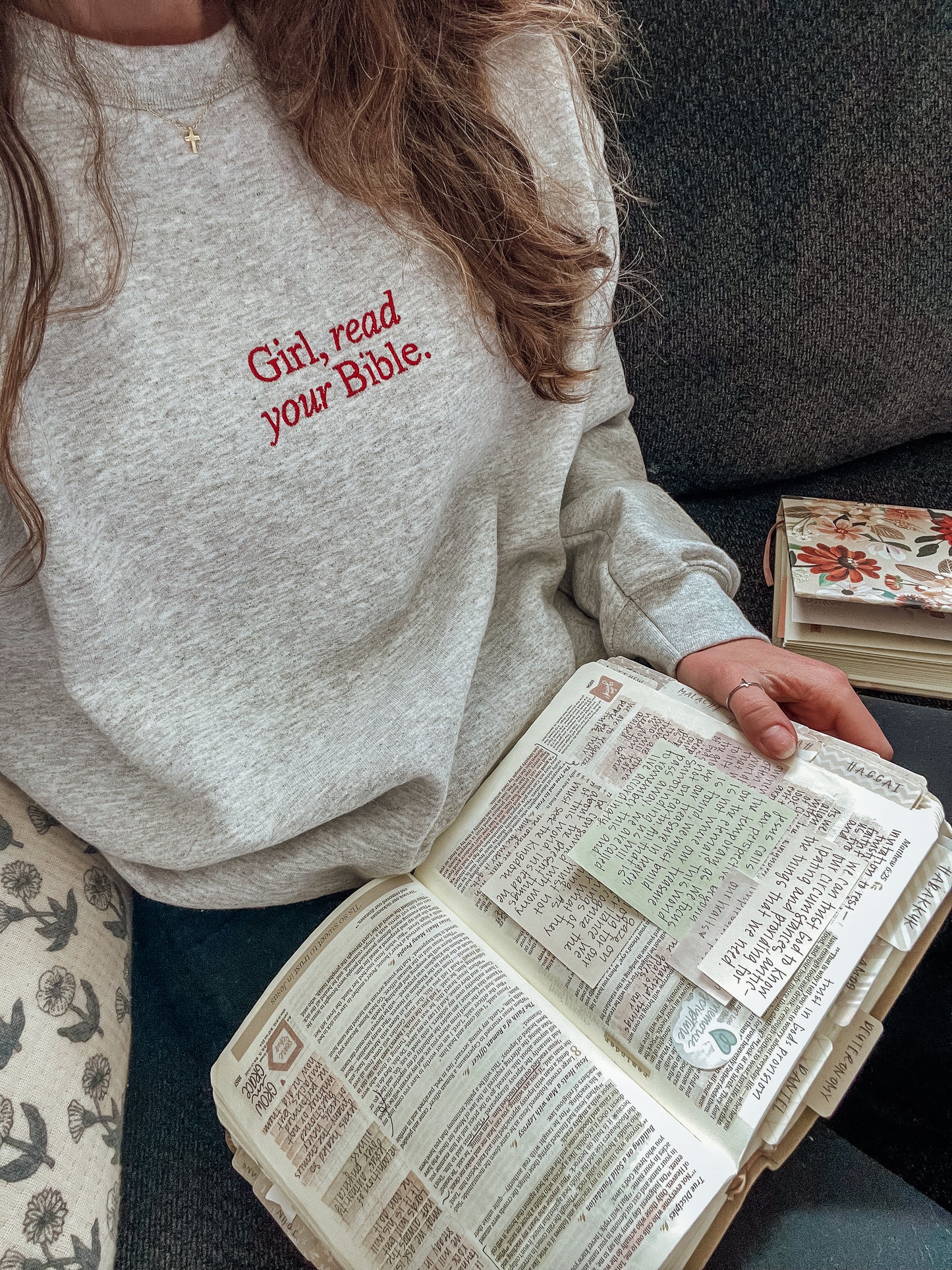‘Girl Read Your Bible’ crewneck