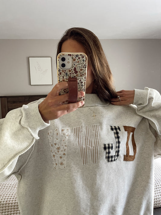 WWJD Floral Mock Neck Sweater