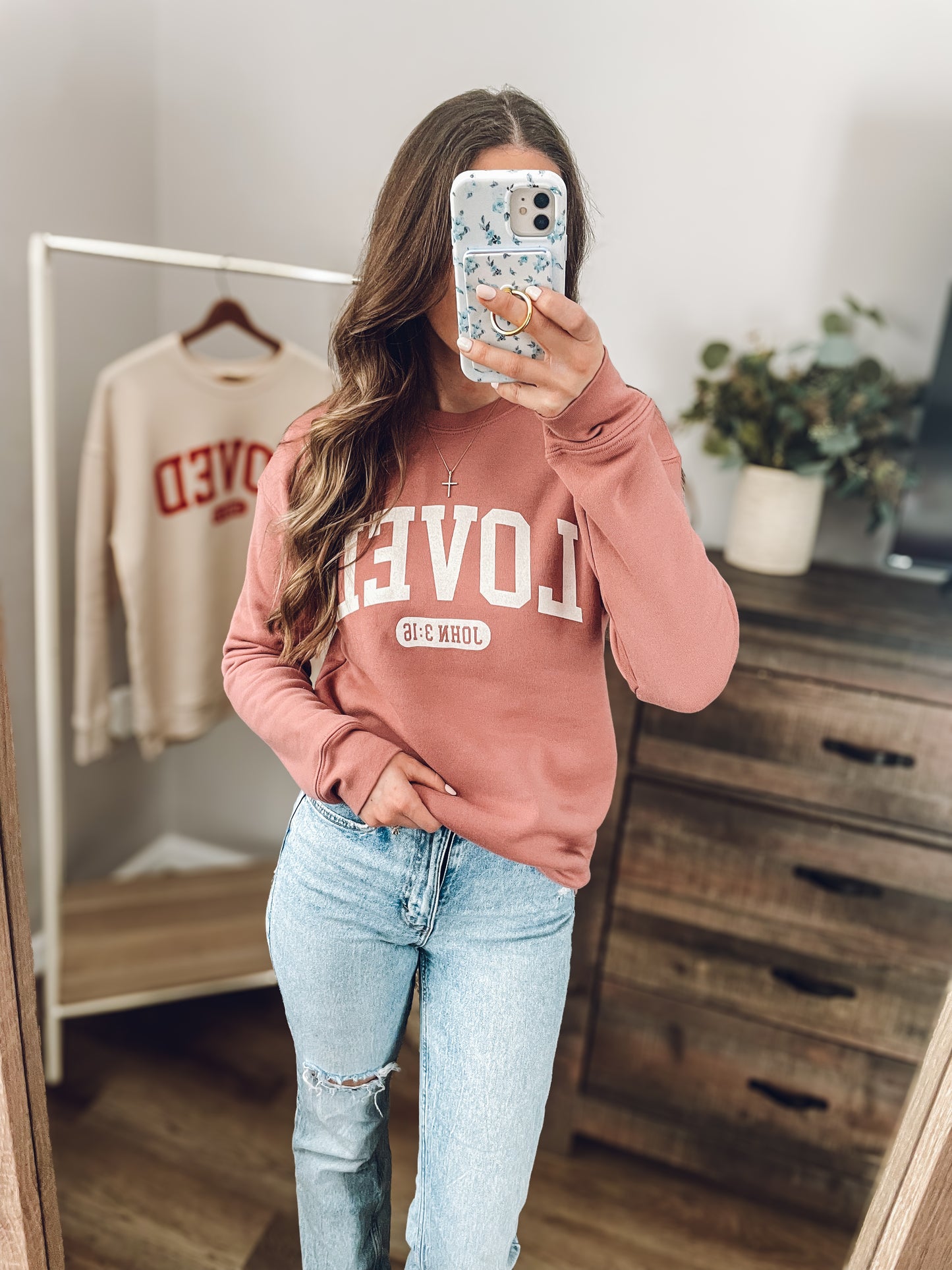 Loved Crewneck- Mauve