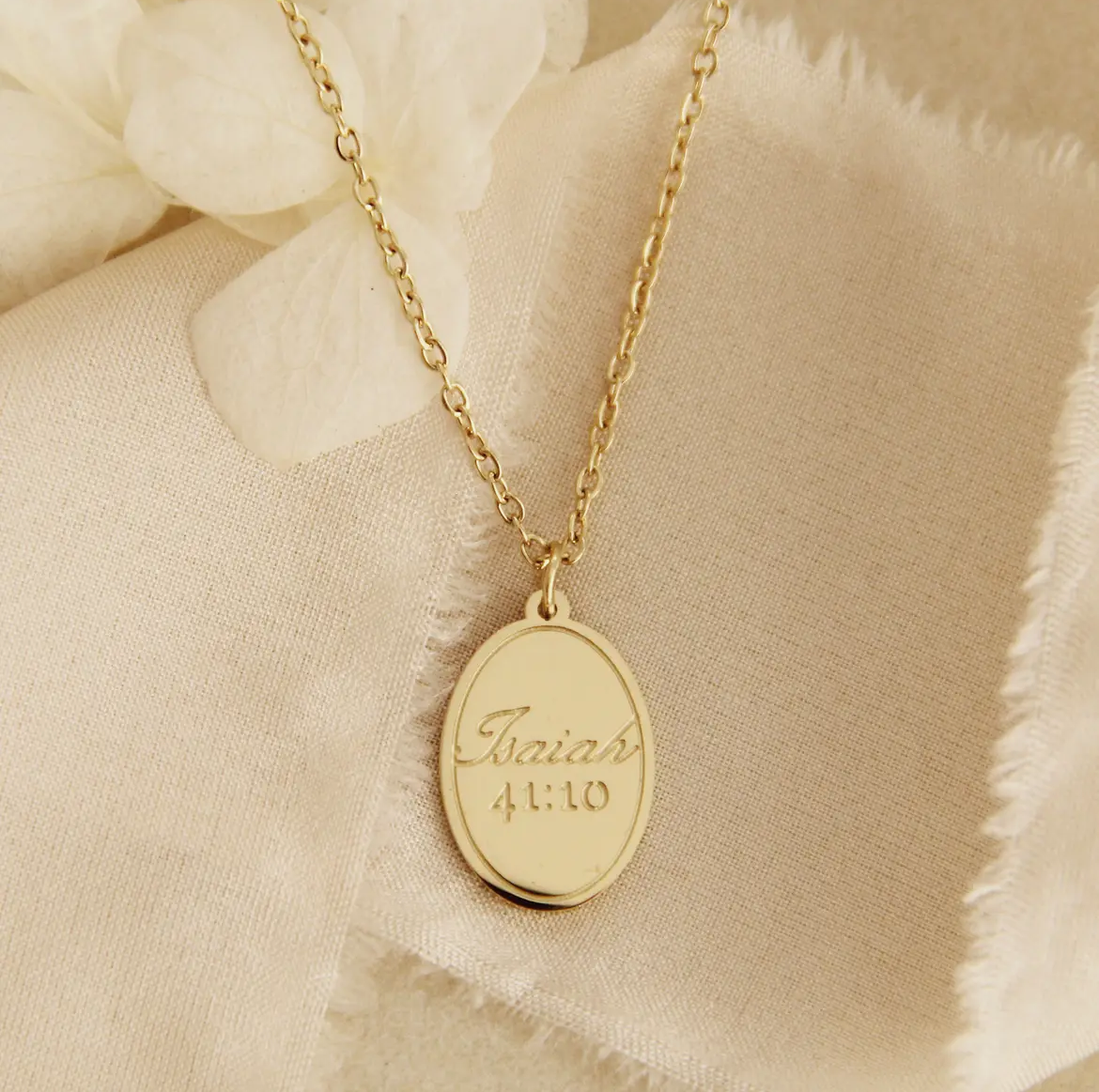Isaiah 41:10 Necklace, Fear Not For I Am With You